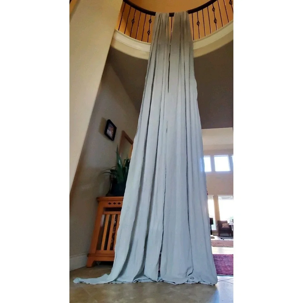 2 Croscill Home Fashions Light Sage Green Drapes 41x180 Light Filtering RN 21857